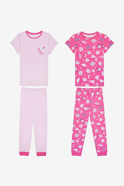 Penti Girl's Blast Off 2-Piece Multicolor Pajamas Set
