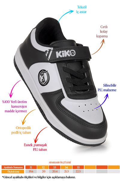 Kiko Kids Αθλητικά Παπούτσια για αγόρια - Retka Velcro, Casual