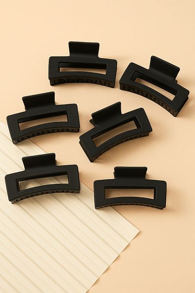 PREGIO Women's Colorful 11 cm Large Size 6-Piece Square Elegant Latch Buckle
