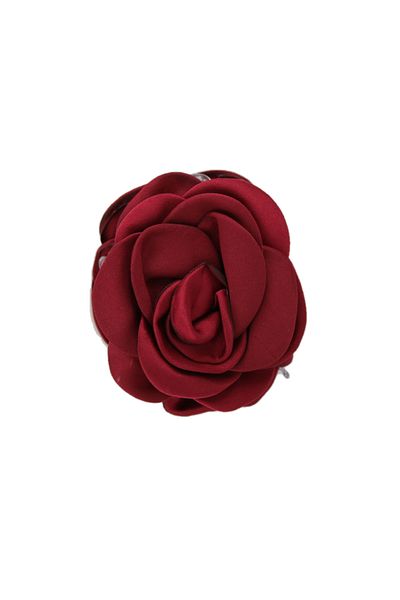 Roberta Lorenz Women's Burgundy Satin Rose Latch Buckle 10 cm