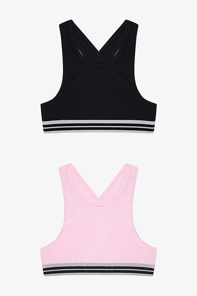 Penti Girl's Glitter 2-Pack Sports Top