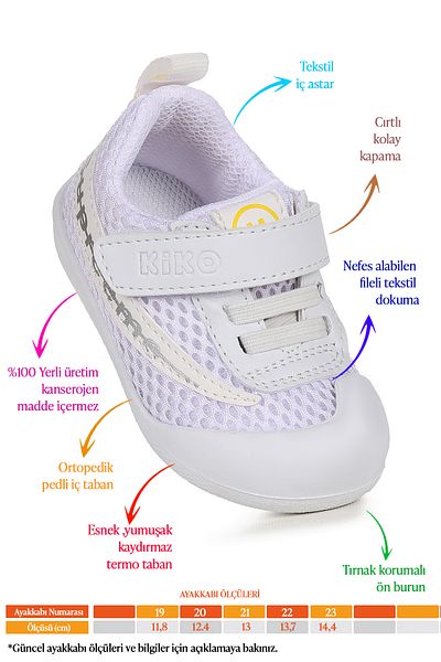 Kiko Kids Welti Baby Girl First Step Velcro Slippers Shoes