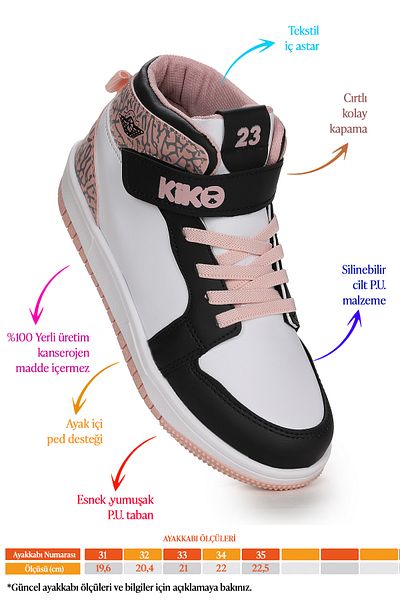 Kiko Kids Αθλητικά παπούτσια Alpa για κορίτσια - Velcro Casual Design
