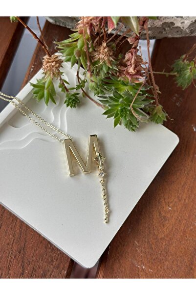 mibrillo M Harfi Alya Harf Kolye Uçurtma Model