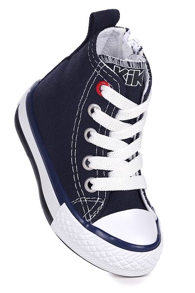 Kiko Kids Αθλητικά παπούτσια από λινό ψηλό λαιμό Tinna Lace-Up Boy