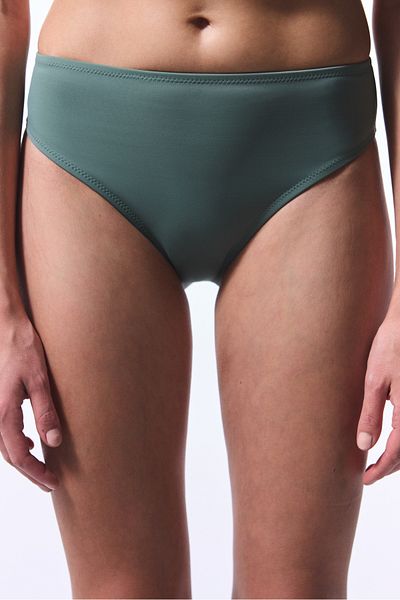 Penti Khakifarbener Bikini-Unterteil mit hoher Taille