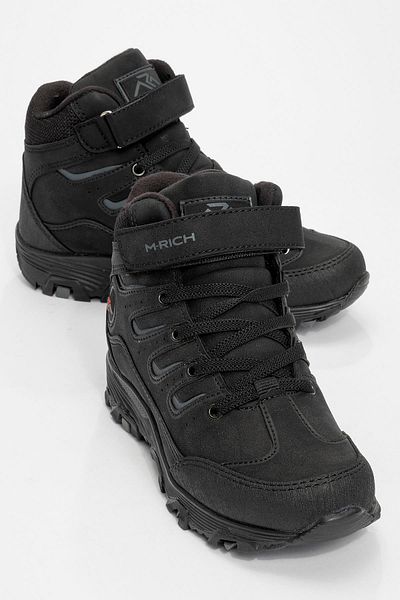 CCWAY AYAKKABI Pantofi sport pentru copii Anorak cu velcro 26-30 NEGRI