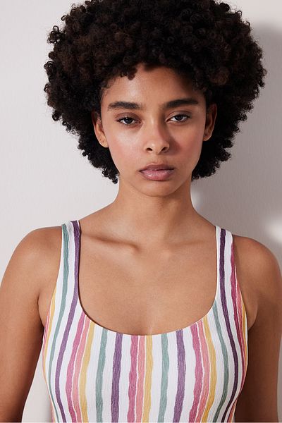 Penti Kofi Sport Textured Multicolor Swimsuit