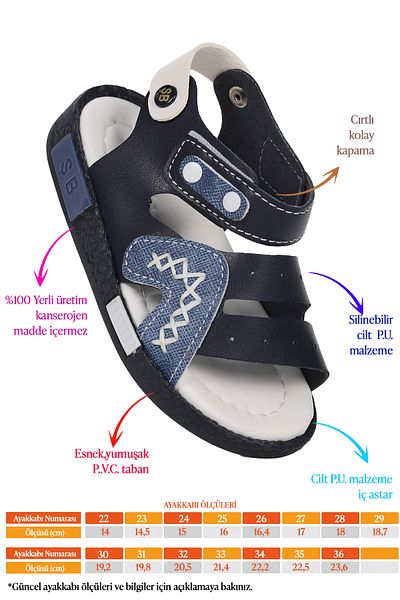 Kiko Kids Boy's Sandals Şb 2498-07