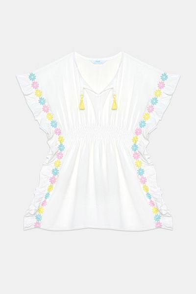 Penti Girl's Daisy White Kaftan