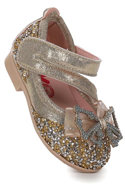 Kiko Kids Maena Vakko Baby Girl Ballerina Shoes with Velcro and Bow