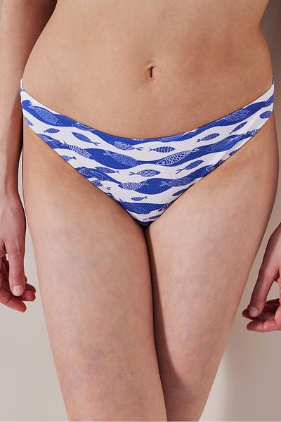 Penti Marine Fish Slip Textured Multicolor Bikini Bottom