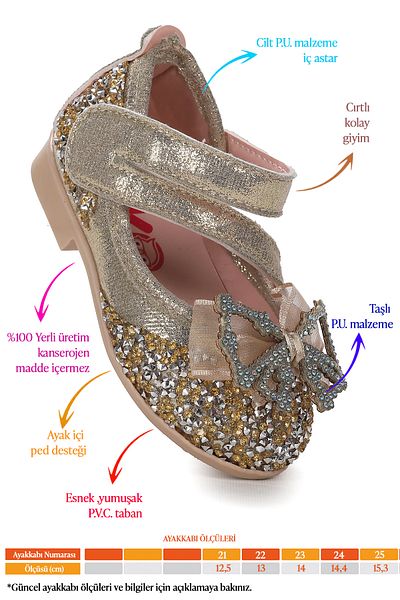Kiko Kids Maena Vakko Baby Girl Ballerina Shoes with Velcro and Bow