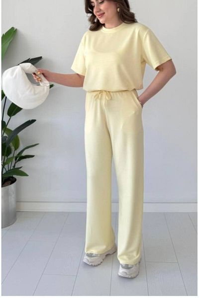 OTAKU Women's Modal Fabric Short Sleeve T-Shirt Tracksuit Set