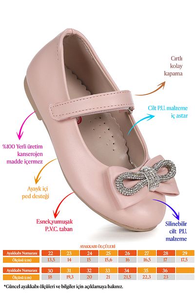 Kiko Kids Παπιγιόν Παπιγιόν Stoned Velcro Κοριτσίστικα παπούτσια μπαλαρίνας