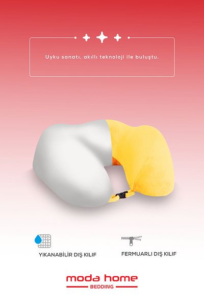moda home bedding Visco Orthopedic Travel Pillow-Visco Pillow,Removable Cover, Luxury Travel Pillow