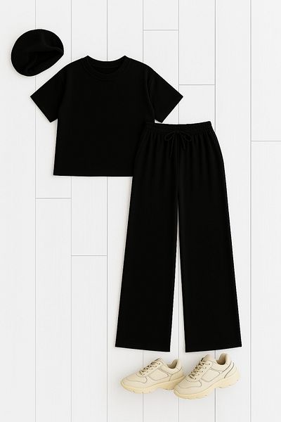 Gameyal Women's Modal Fabric Short-Sleeved T-Shirt Tracksuit Suit