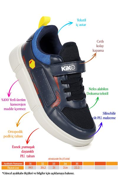 Kiko Kids Αθλητικά παπούτσια κοριτσιού/αγοριού Velcro Mesh 3013