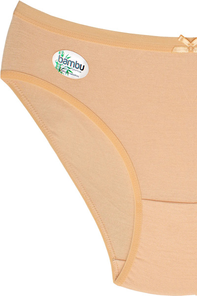 BUTİK1AVM Women's Bamboo Panties Large Size High Waist 100% Bamboo Ultra Stretchy Soft Textured 4 Units