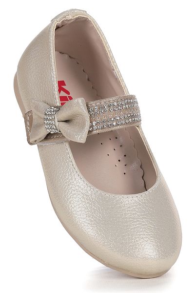 Kiko Kids Pantofi de balerină cu piatră pentru fete Cerry Vakko Velcro