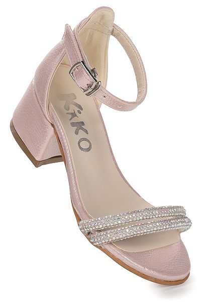 Kiko Kids Sarer Vakko Stone Sandale cu toc de 3 cm pentru fete pantofi rochii de seara