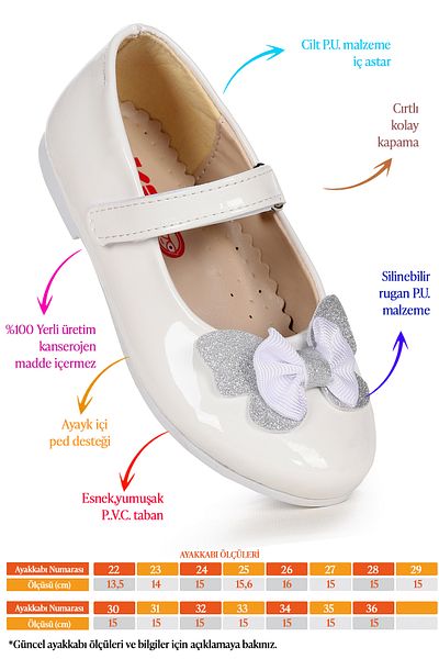 Kiko Kids Pantofi de balerină pentru fete cu velcro cu piatră Ege 204 din piele lăcuită