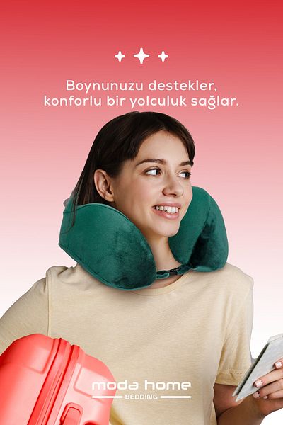 moda home bedding Visco Orthopedic Travel Pillow-Visco Pillow,Removable Cover, Luxury Travel Pillow