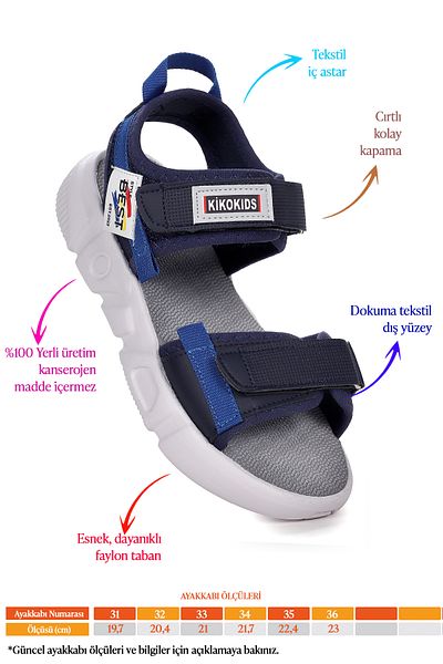 Kiko Kids Sandale cu velcro pentru plimbare fete/băieți 200