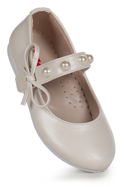 Kiko Kids Bareti Skin Pearl Daily Velcro Παπούτσια μπαλαρίνας για κορίτσια