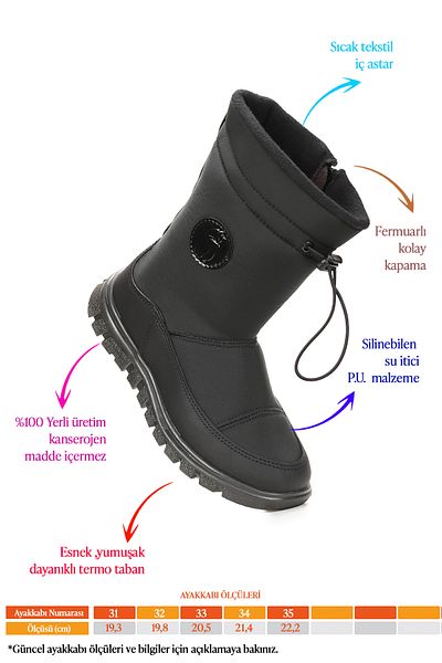 Kiko Kids Noah μποτάκια χιονιού για κορίτσια/αγόρια με φερμουάρ