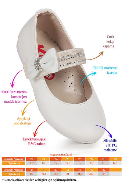 Kiko Kids Pantofi de balerină de piatră pentru fete Cerry Skin Velcro