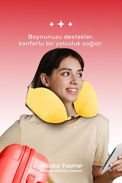 moda home bedding Visco Orthopedic Travel Pillow-Visco Pillow,Removable Cover, Luxury Travel Pillow