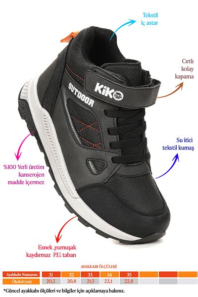 Kiko Kids Αγορικά Μποτάκια Thermo Sole Velcro 260