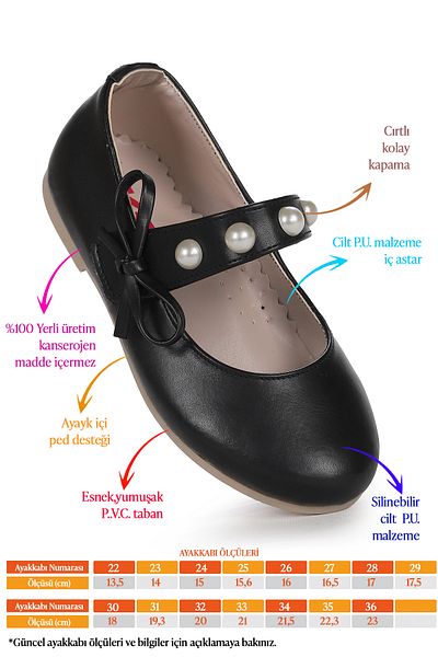 Kiko Kids Bareti Skin Pearl Daily Velcro Παπούτσια μπαλαρίνας για κορίτσια