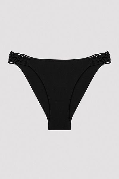 Penti Μαύρο βασικό πάτο μπικίνι με λεπτομέρεια Macrame στα πλαϊνά