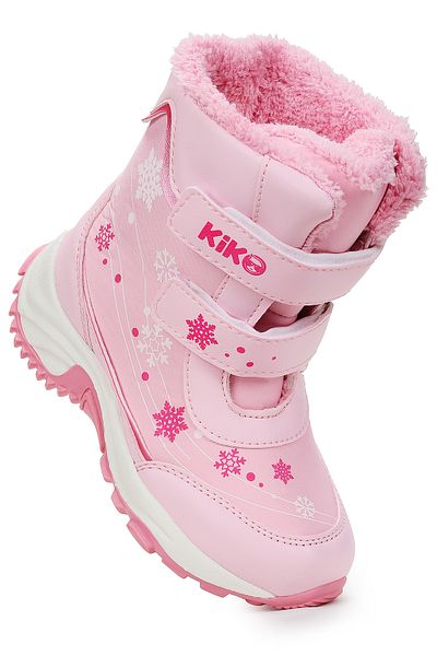 Kiko Kids Snowflake Velcro Girls Snow Boots Ανθεκτικά στο κρύο νερό