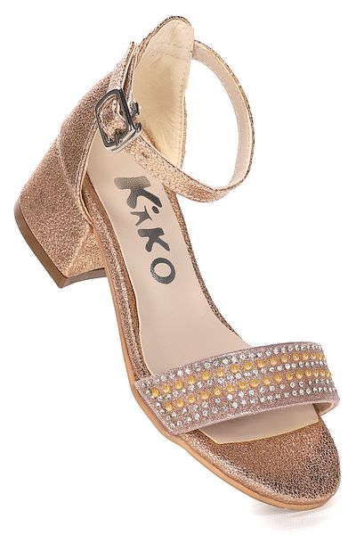 Kiko Kids Elinor Cracked Daily Fata Copil Toc 3 Cm Sandale Pantofi Rochie De Seara
