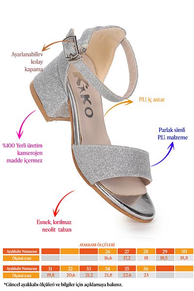Kiko Kids Sandale cu toc de 4 cm Alexa Daily pentru fete