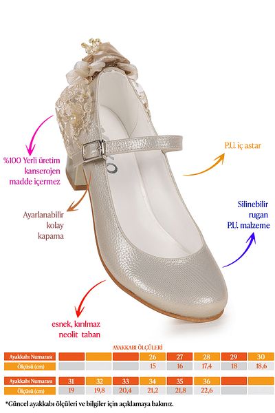 Kiko Kids Pantofi de seara cu toc de 4 cm Cara Vakko Daily