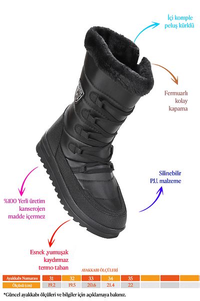Kiko Kids Παπούτσια για κορίτσια Snow Boots με Θερμική Γούνα Εσωτερικά Twg 995