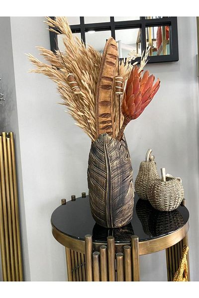 Mirsa Global Polyester Leaf Vase
