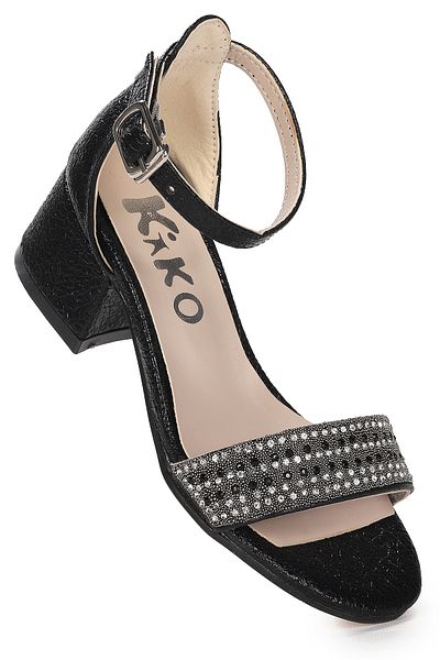 Kiko Kids Elinor Cracked Daily Fata Copil Toc 3 Cm Sandale Pantofi Rochie De Seara
