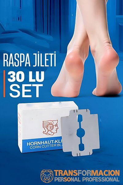 Transformacion Raspa Heel Razor 30 Pack Foot Sole Callus Replacement Razor 719582