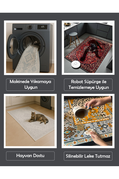 Rugs Modern Halı Özge Koleksiyonu Banyoda Gazete Okuyan Zürafa Detaylı Yuvarlak Dokuma Taban Halı özge61