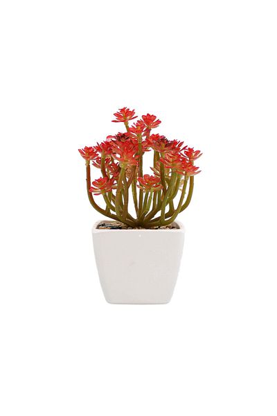 Ella Home Italia Artificial Floral Arrangement, Orange, Plastic, 15Cm - Orange, Plastic, 15cm