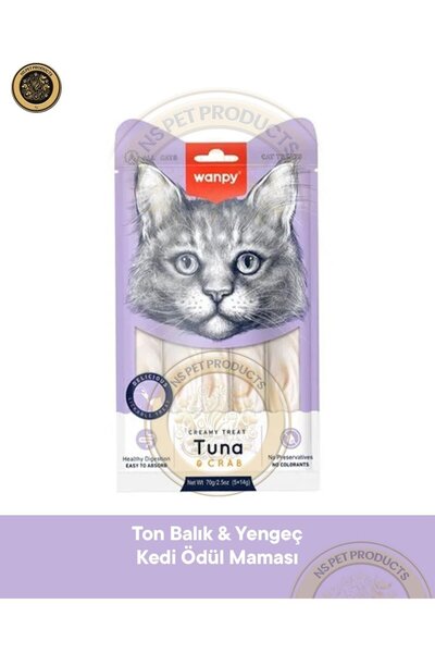 Wanpy Ton & Yengeç Kedi Krema Ödül Maması 5x14 gr