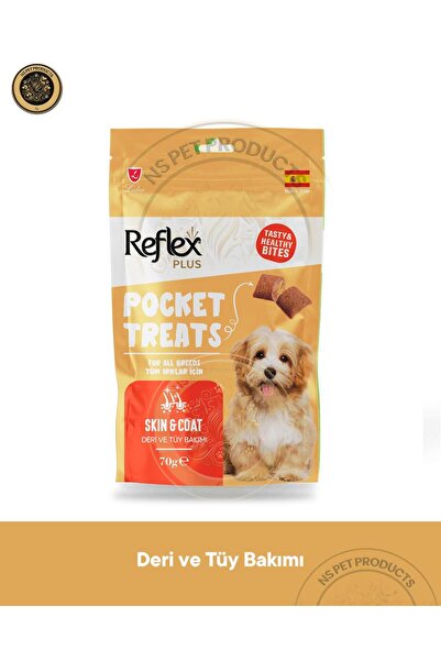 Reflex Pocket Treats / Deri ve Tüy Sağlığı İçin Köpek Ödül Maması 70gr