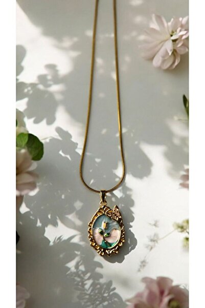 MIRADA JEWELRY Vintage Art Steel Necklace Series: Serene Blossom