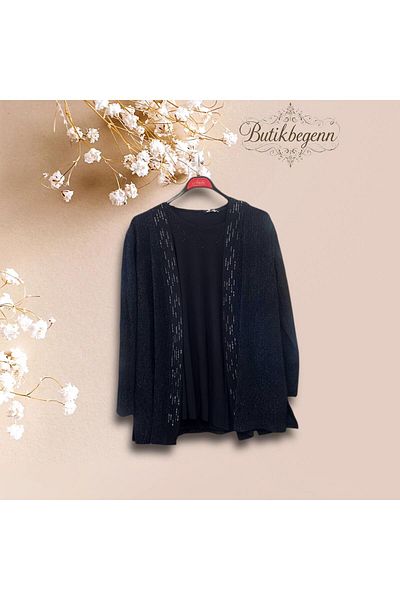 RENAR Hijab Stylish Kisa Stone Double Jacket Long Sleeve Suit Wedding Engagement Henna