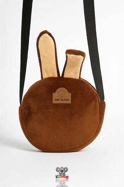 KidHug Figured Plush Shoulder Bag [Print My Name] Soft Fabric Mini Bag Age Unisex